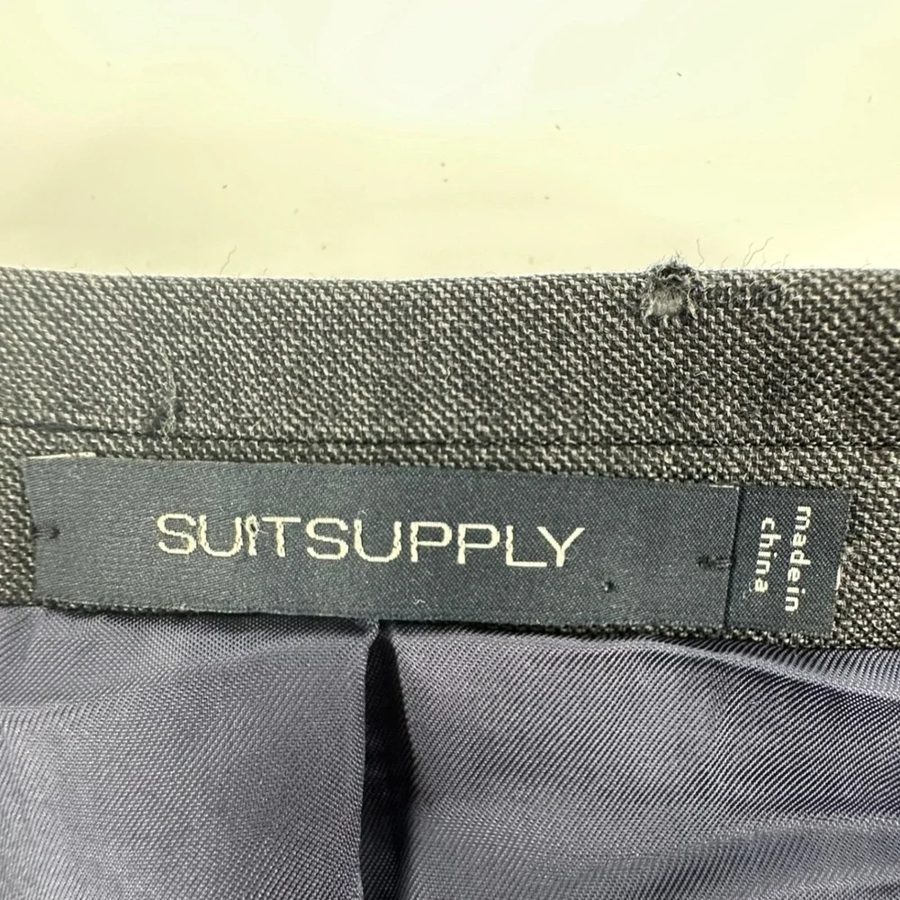 Suitsupply Suit Jacket Men 48R Gray Wool Surgical Cuff Vitrale Barberis Canonico